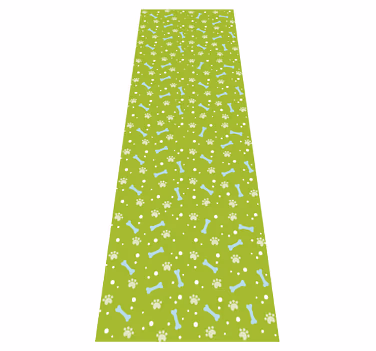 Tapete vinílico quarto com patas de cachorro azul e verde - TenStickers