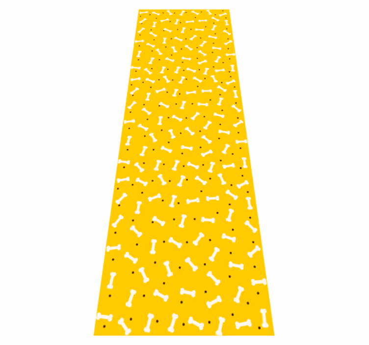 Tapete vinílico quarto osso de cachorro amarelo - TenStickers