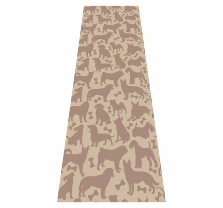 Tapete vinílico quarto com padrão de cachorro incrível - TenStickers