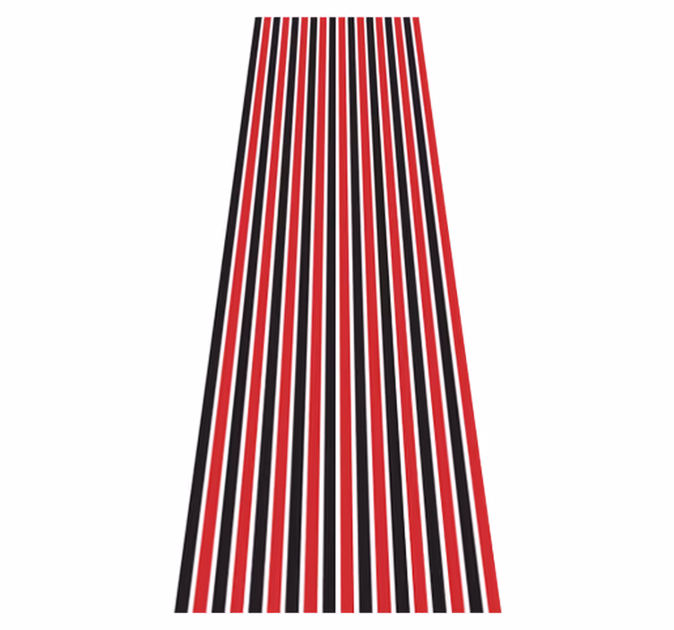 Tapete vinílico quarto padrão vertical preto e vermelho - TenStickers