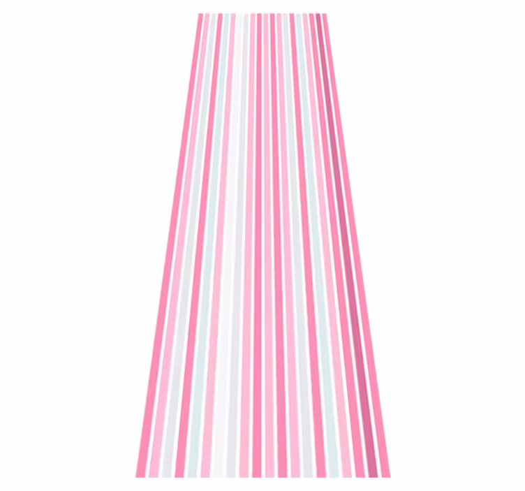 Tapete vinílico quarto padrão vertical rosa e branco - TenStickers