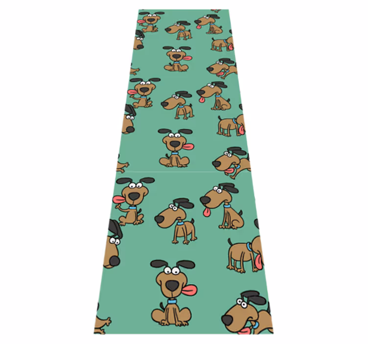 Tapete vinílico quarto estilo cartoon engraçado de cachorro - TenStickers