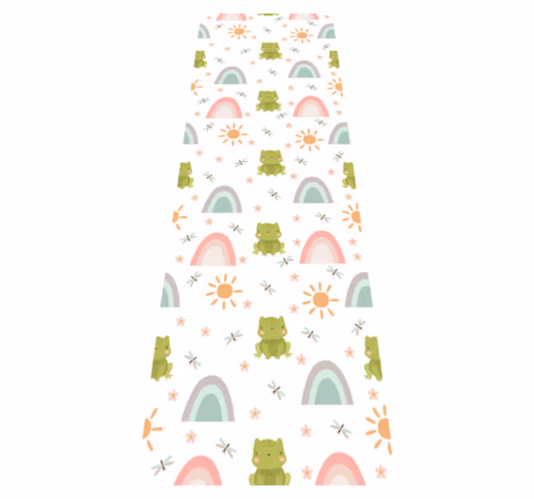 Tapete vinílico quarto com design de sapo tropical - TenStickers