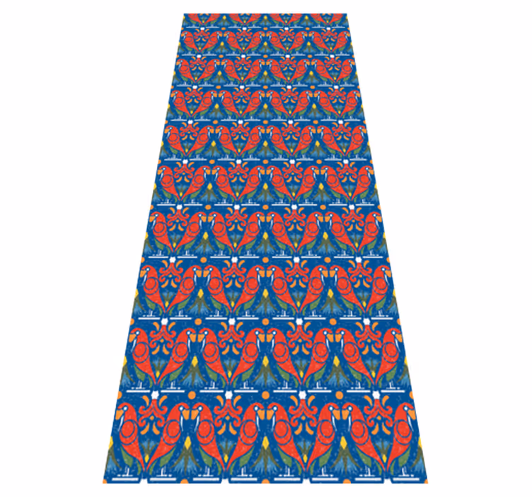 Tapete vinílico quarto com design floral azul - TenStickers