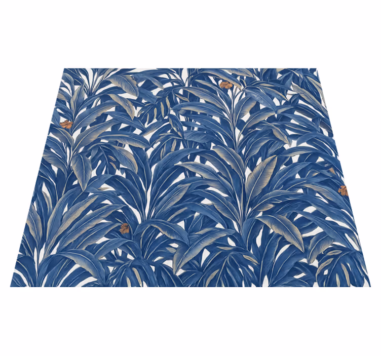 Tapete vinílico quarto selva Índigo luxuosa - TenStickers
