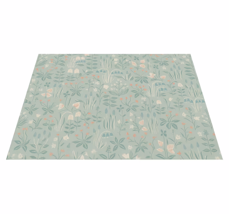 Tapete vinílico quarto floral escandinavo - TenStickers