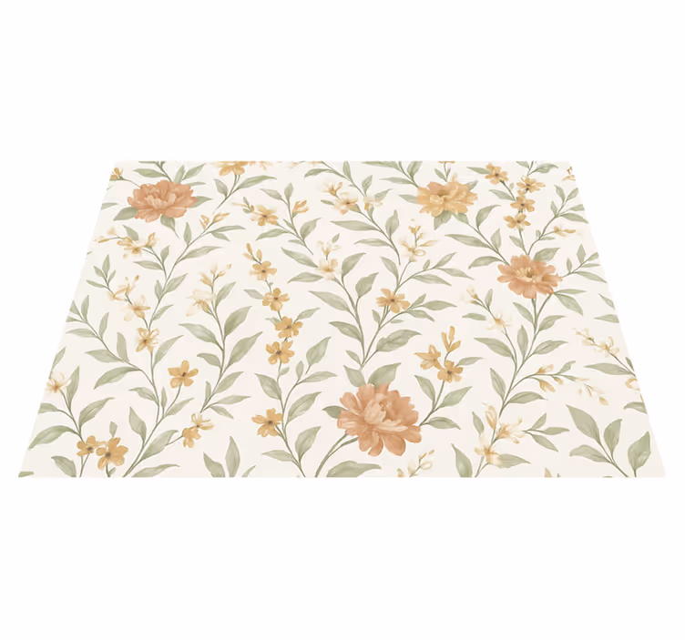 Tapete vinílico quarto flor asiática - TenStickers