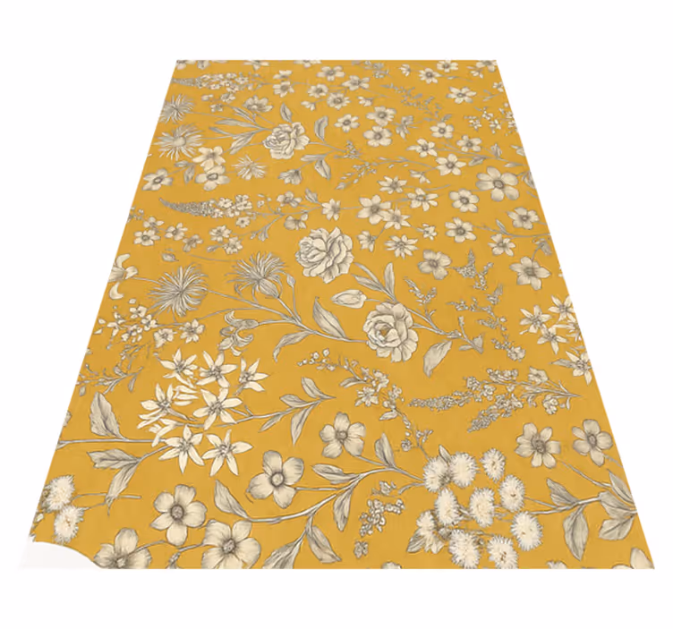 Tapete vinílico quarto com padrão floral vintage - TenStickers