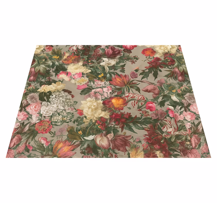 Tapete vinílico quarto flores vintage - TenStickers