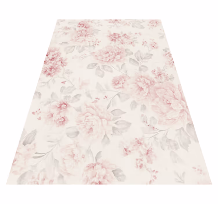 Tapete vinílico quarto estampa floral rosa vintage - TenStickers