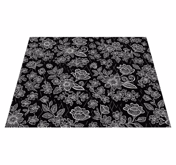 Tapete vinílico quarto estampa floral escura - TenStickers