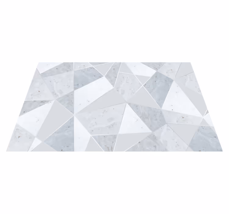 Tapete vinílico geométricas mármore triangular cinza simples - TenStickers
