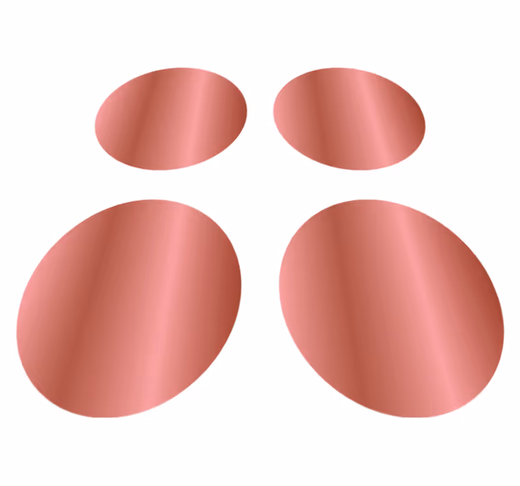 Tapete vinílico geométricas poás em rose gold - TenStickers