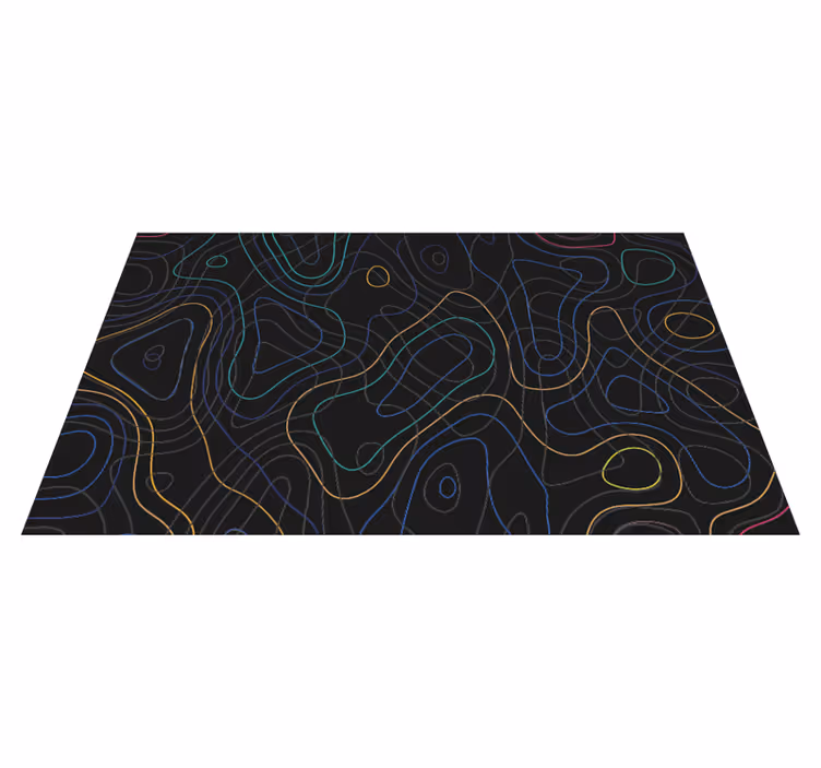 Tapete vinílico geométricas formas multicoloridas - TenStickers