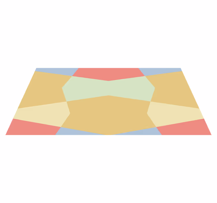 Tapete vinílico geométricas em blocos de cores pastel - TenStickers