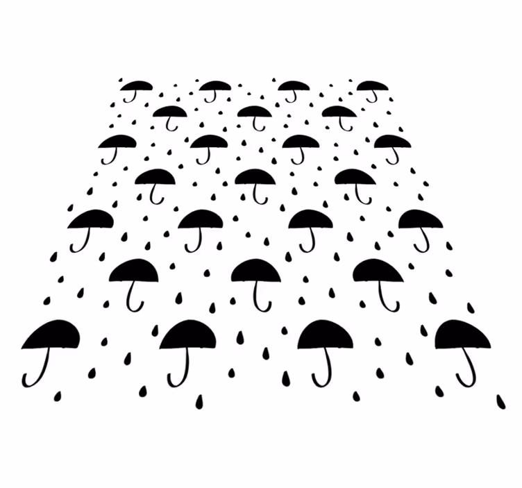 Tapete vinílico geométricas gotinhas de chuva - TenStickers