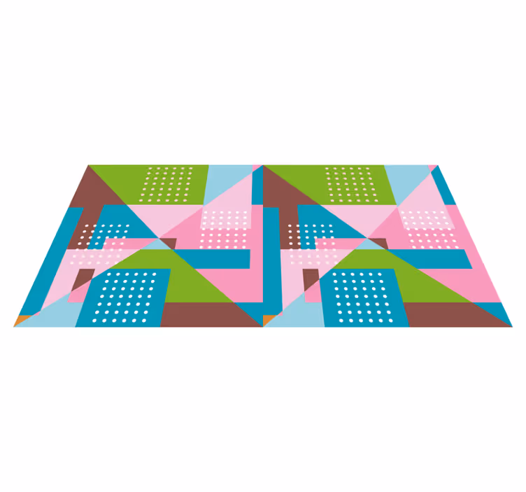 Tapete vinílico geométricas padrão geométrico pastel - TenStickers