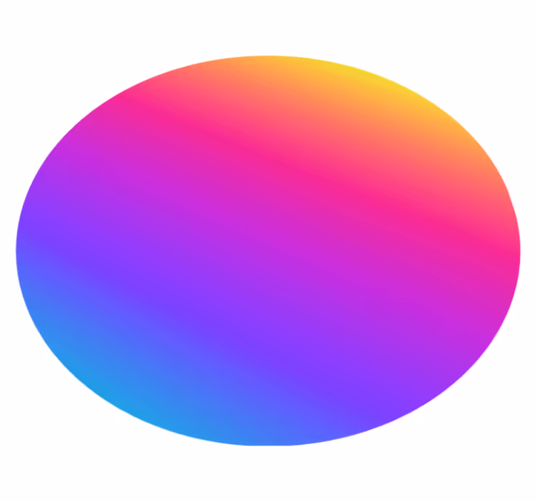 Tapete vinílico geométricas círculo gradiente colorido - TenStickers