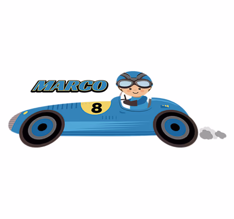 Tapete vinílico infantis carro de fórmula 1 personalizado - TenStickers