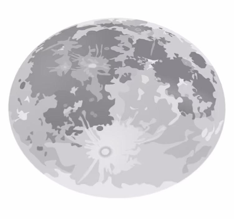 Tapete vinílico infantis lua cheia - TenStickers