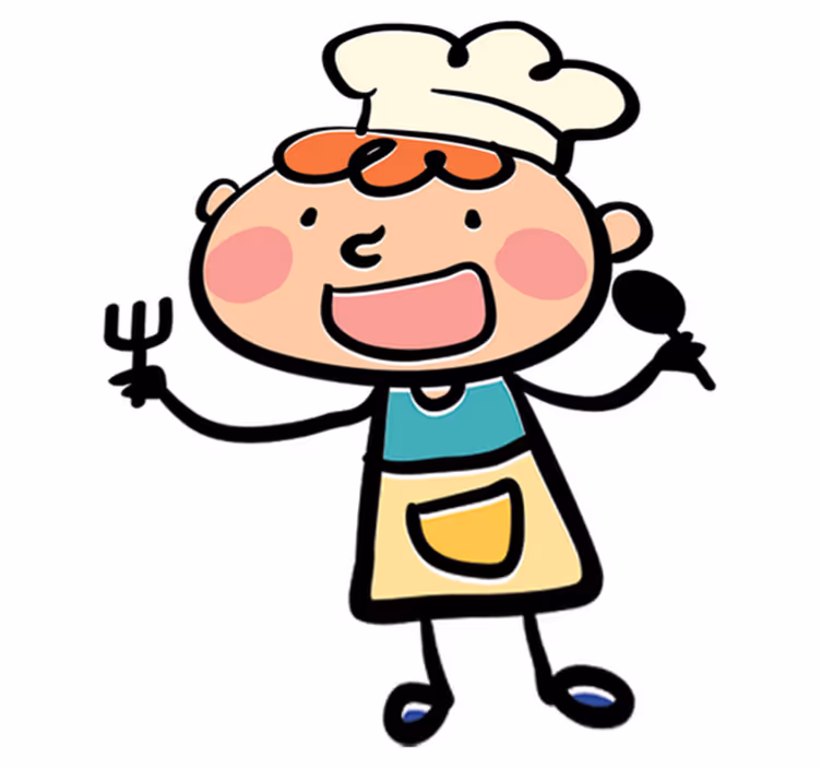 Tapete vinílico infantis pequeno chef - TenStickers