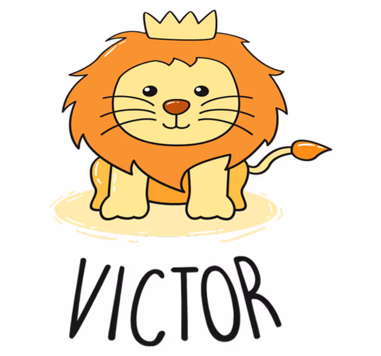 Tapete vinílico infantis desenho bebê leão - TenStickers