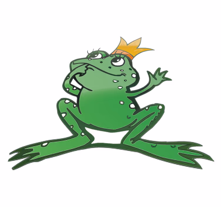 Tapete vinílico infantis sapo rei - TenStickers