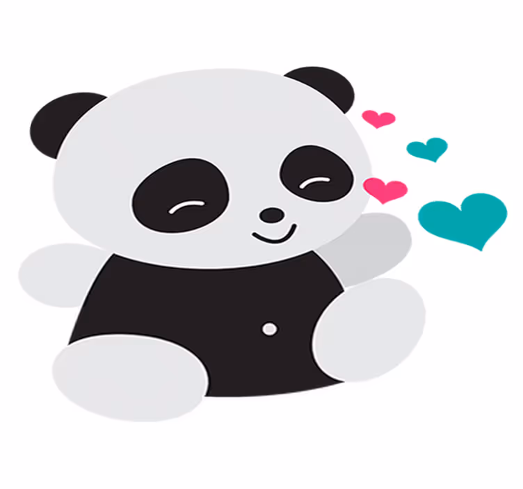 Tapete vinílico infantis urso panda encantador - TenStickers