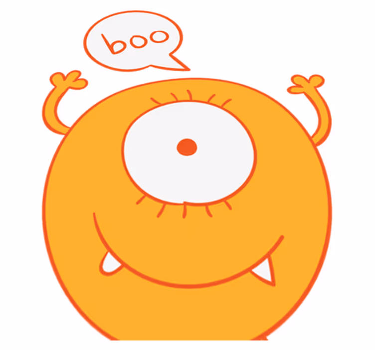 Tapete vinílico infantis adesivo armário monstro amarelo - TenStickers