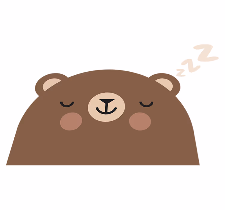 Tapete vinílico infantis urso para cama infantil - TenStickers