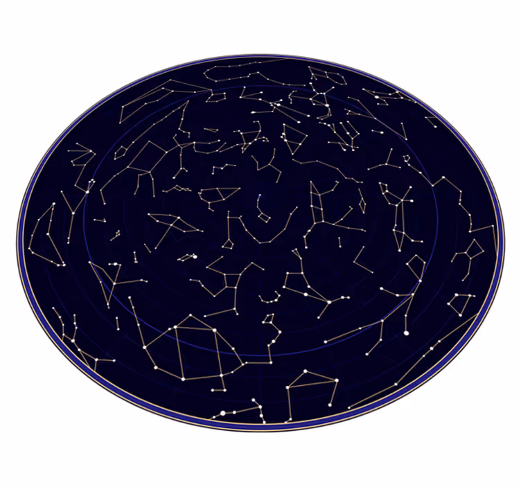 Tapete vinílico infantis mapa das constelações - TenStickers