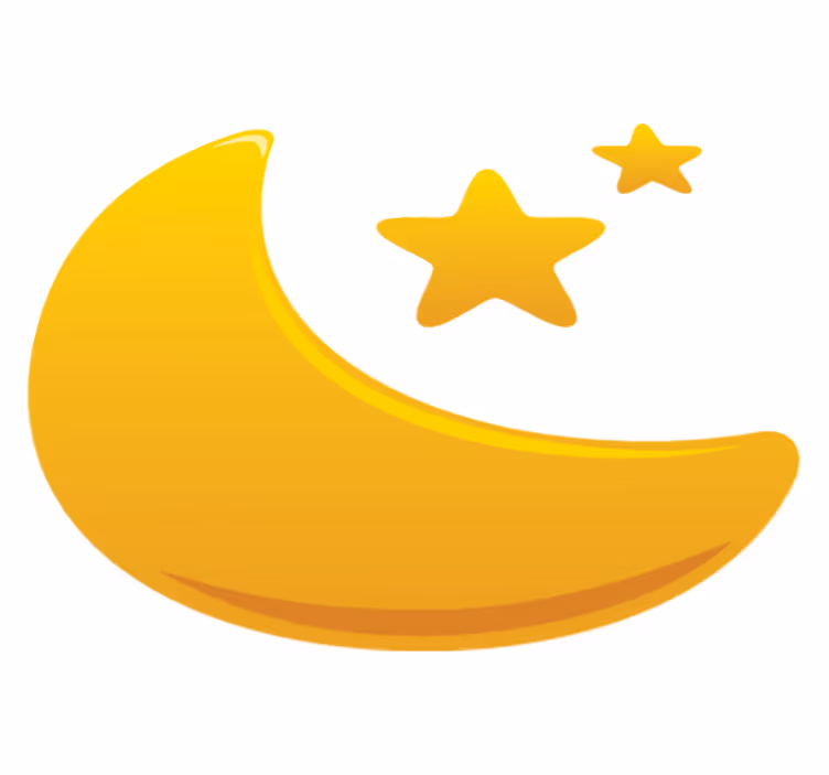 Tapete vinílico infantis lua meia e estrelas - TenStickers