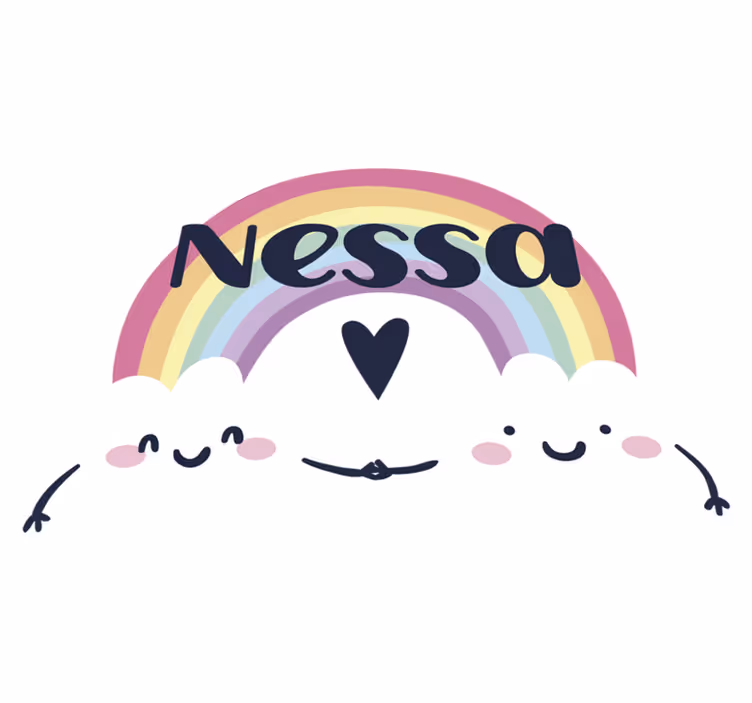Tapete vinílico infantis arco-íris personalizado - TenStickers