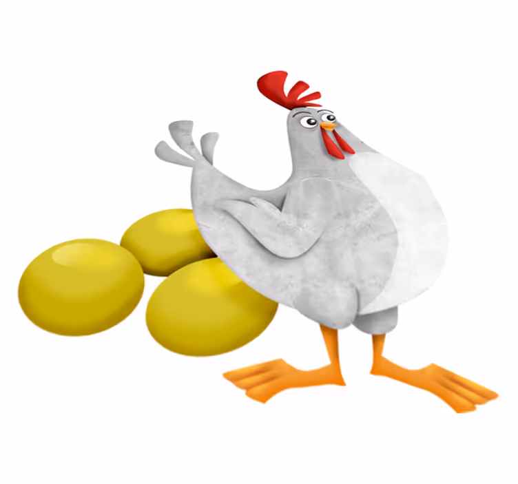 Tapete vinílico infantis fen com ovos dourados - TenStickers