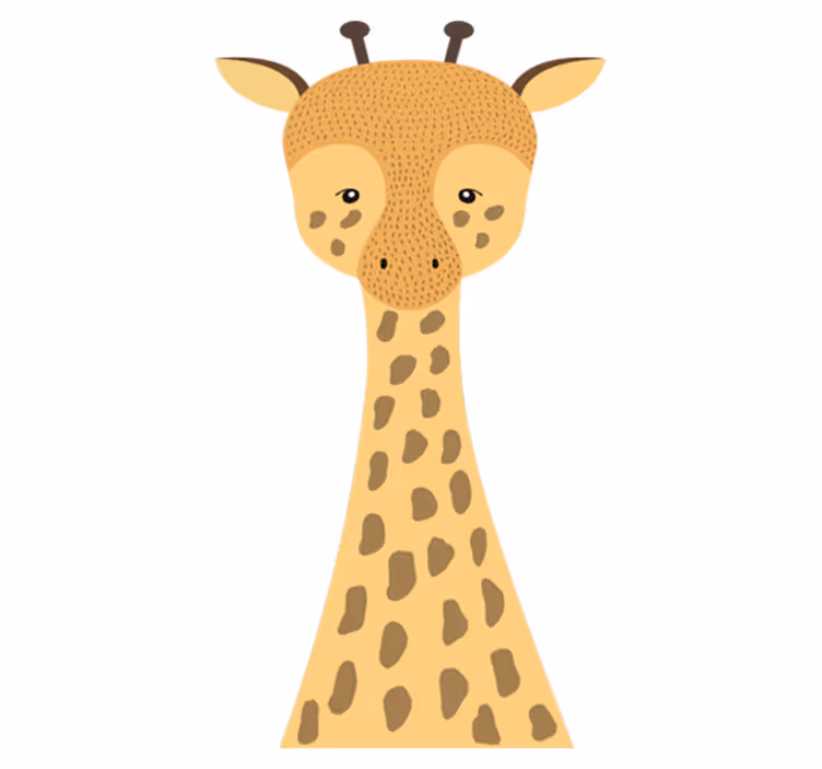 Tapete vinílico infantis desenho de girafa bebê - TenStickers