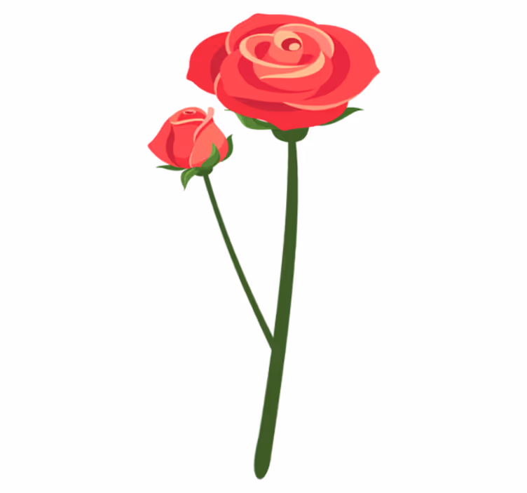 Tapete vinílico quarto rosas 3d - TenStickers