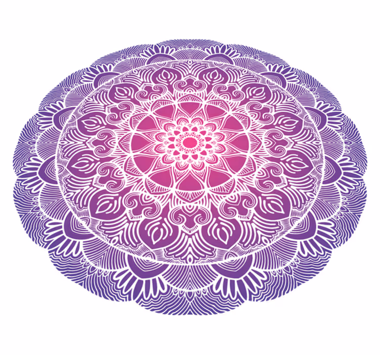 Tapete vinílico quarto mandala da flor roxa da vida - TenStickers