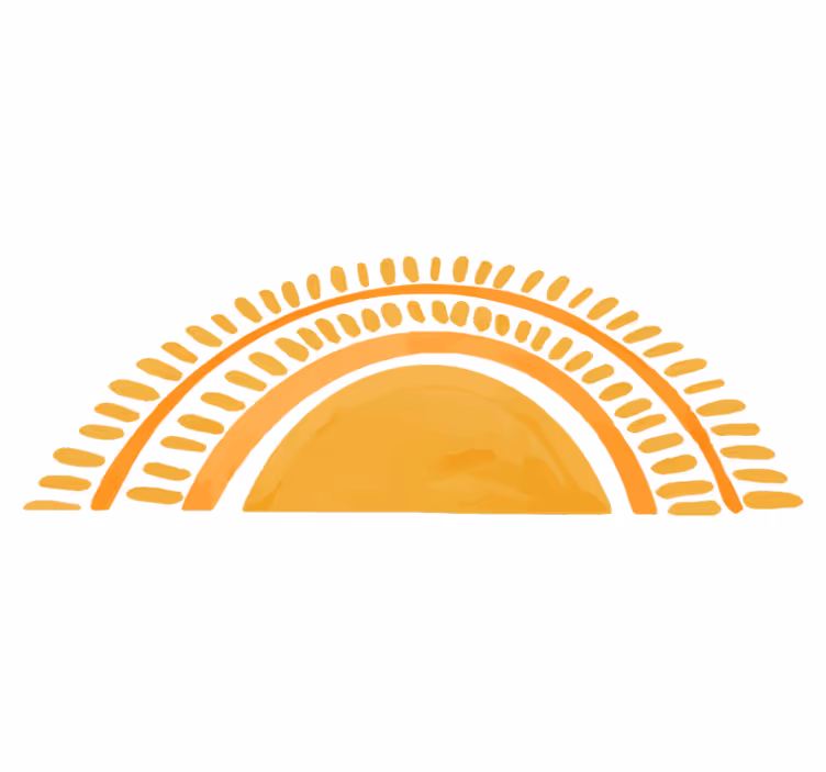 Tapete vinílico quarto sol amarelo desenhado - TenStickers