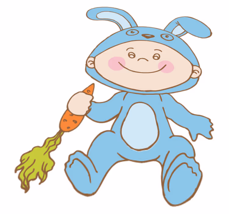 Tapete vinílico infantis fantasia de coelho - TenStickers