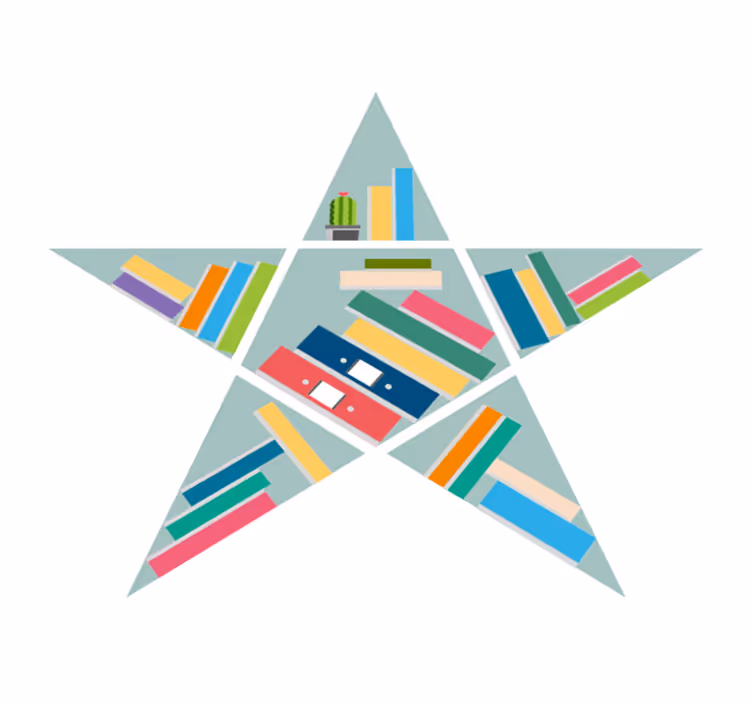 Tapete vinílico infantis leitor de estrelas - TenStickers