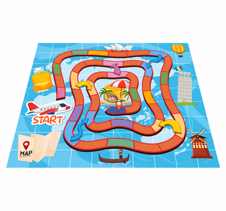 Tapete vinílico de jogos para viagens de tabuleiro - TenStickers
