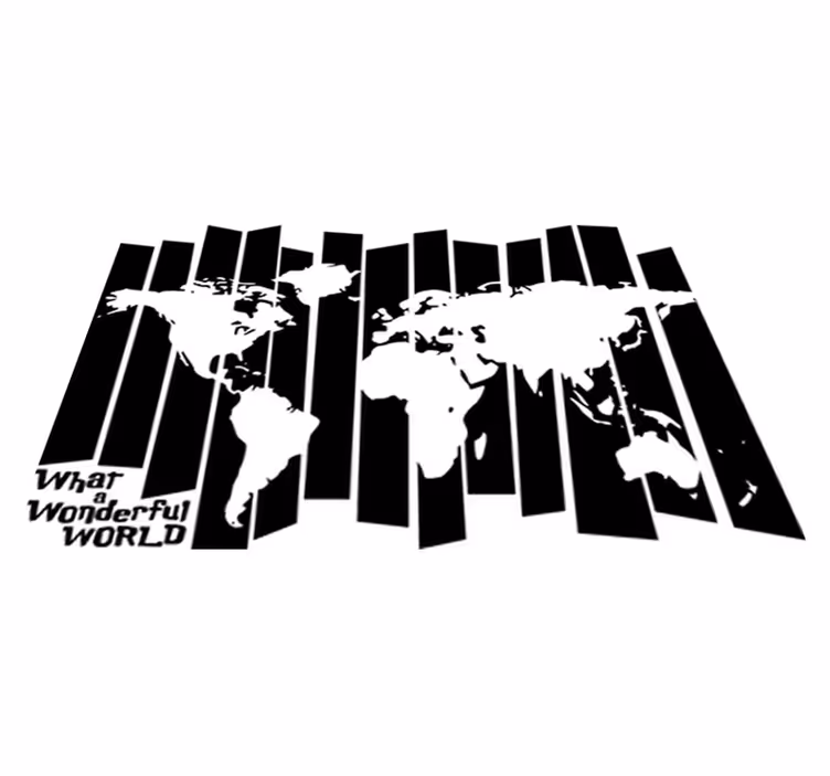 Tapete vinílico de mapa mundial estilo retrô - TenStickers
