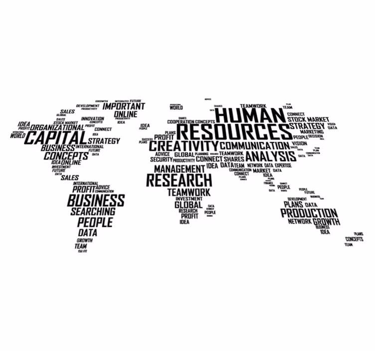 Tapete vinílico de mapa mundial para empresas - TenStickers