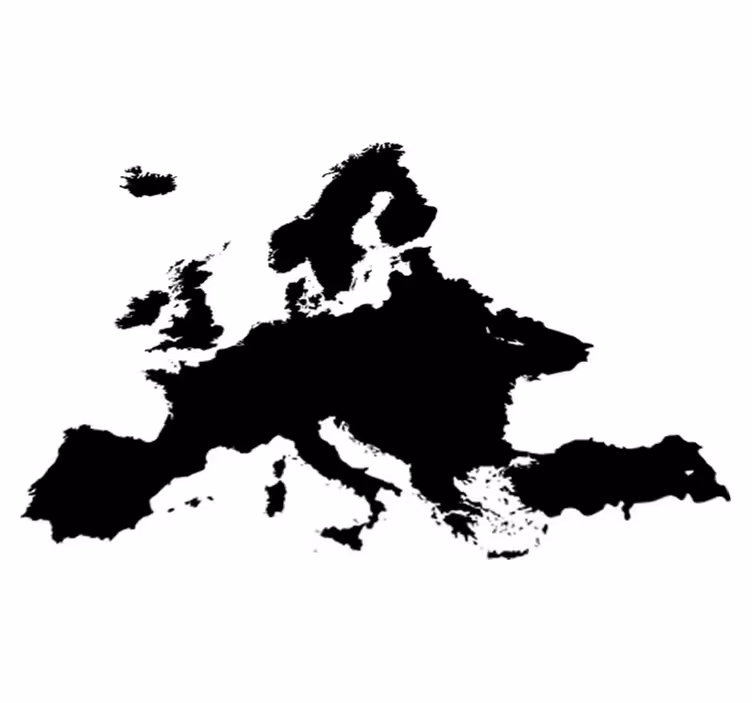 Tapete vinílico de mapa mundial para anotações europeias - TenStickers
