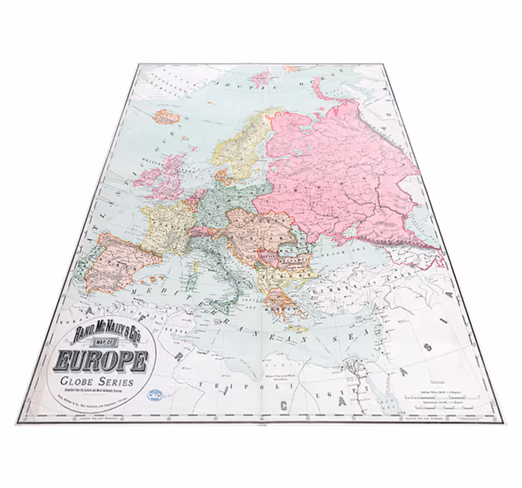 Tapete vinílico de mapa mundial europa 1900 - TenStickers