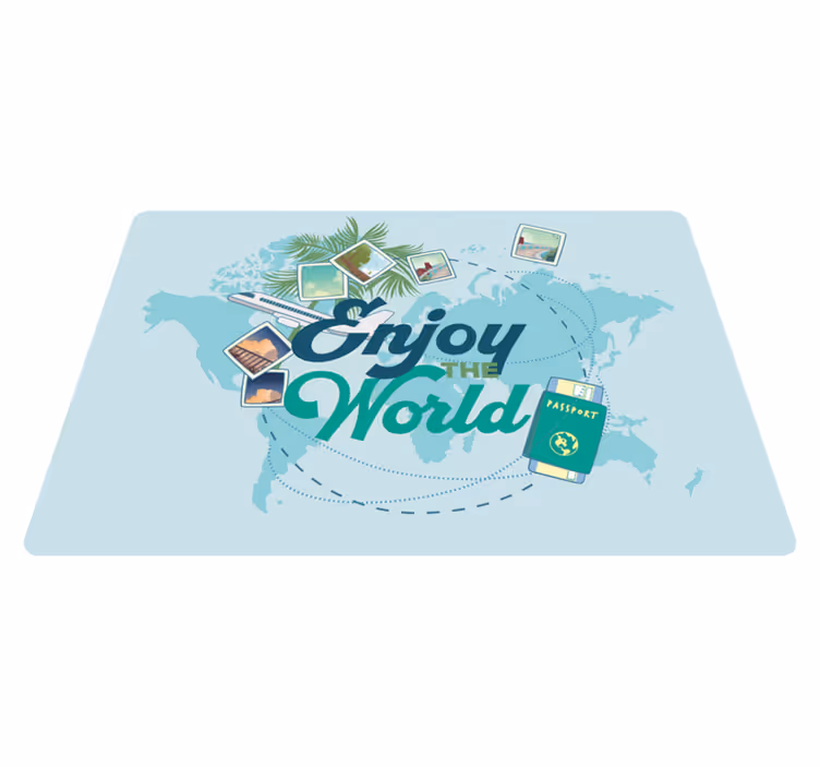 Tapete vinílico de mapa mundial aproveite o mundo - TenStickers
