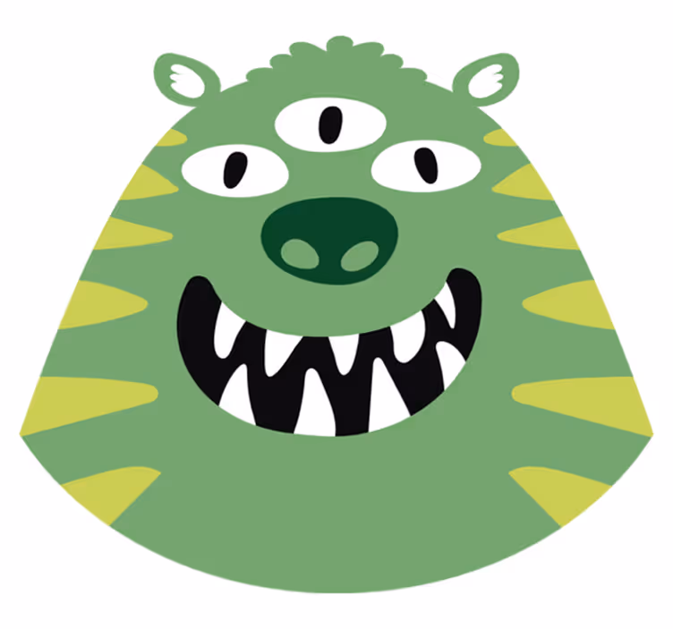 Tapete vinílico infantis monstro feliz - TenStickers