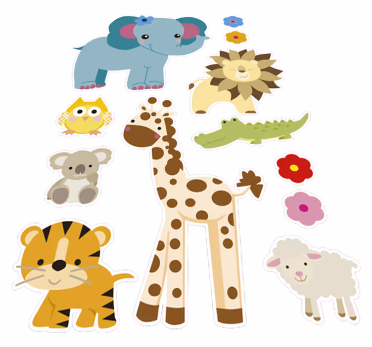 Tapete vinílico infantis adesivo selva - TenStickers