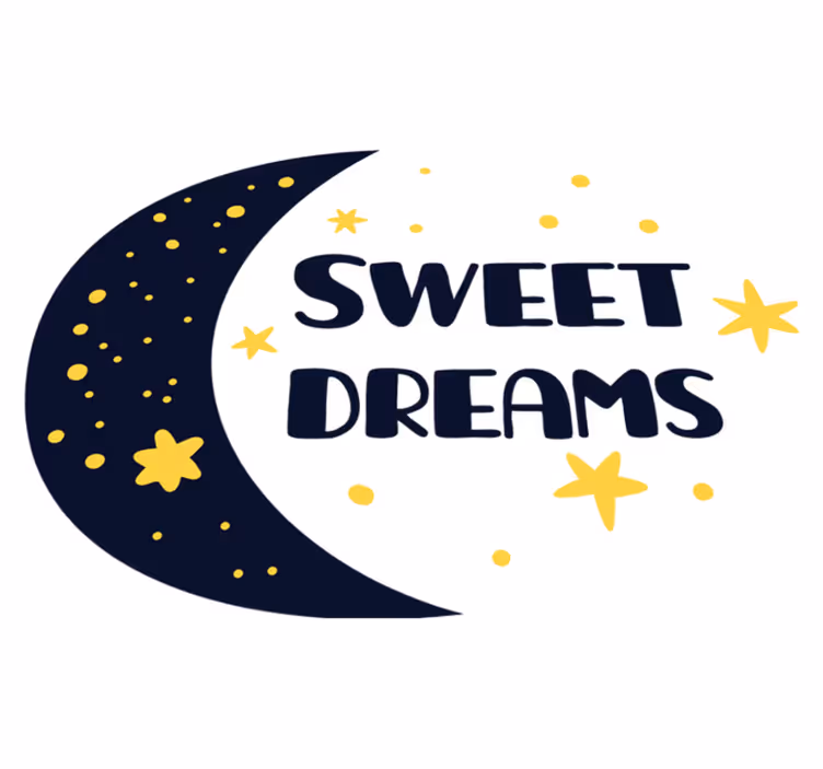 Tapete vinílico infantis sonhos doces com lua e estrelas - TenStickers