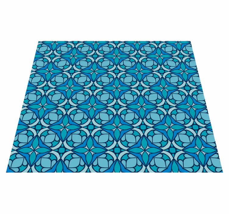 Tapete vinílico casa de banho papel de parede azul - TenStickers